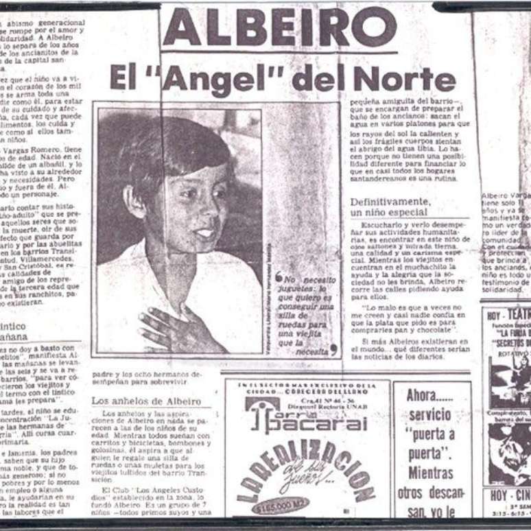 O jornalista local Euclides Ardila foi o primeiro a divulgar a história de Albeiro, na sua primeira reportagem para um jornal