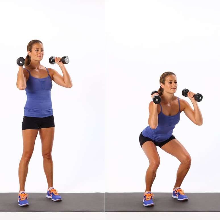 Dumbbell Squat | Your Bum Desperately Wants You to Do These 23 Squat Variations | POPSUGAR Fitness UK Photo 8