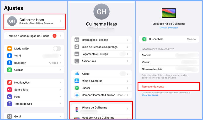 You can remove unknown devices from your Apple ID in just a few taps (Image: Screenshot/Guilherme Haas/Canaltech) You can remove unknown devices from your Apple ID in just a few taps (Image: Screenshot/Guilherme Haas/Canaltech)
