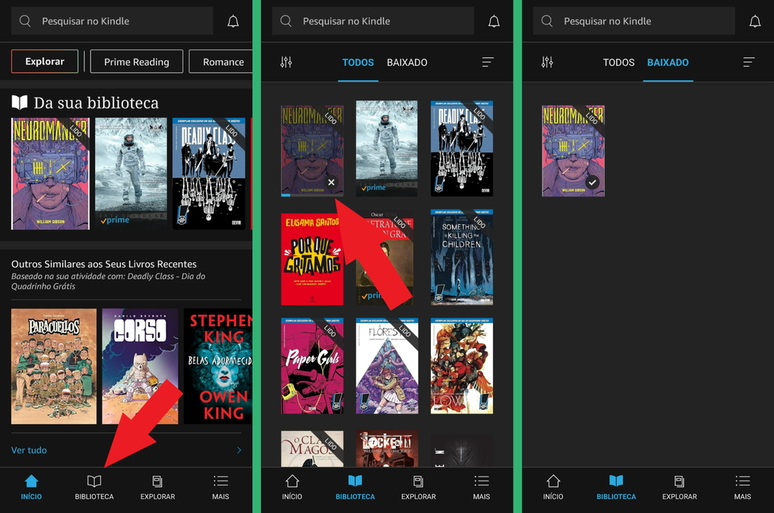 It's easy to download a book to Kindle (Image: Screenshot/Ricardo Syozi/Canaltech)