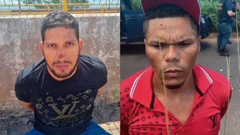 Rogério da Silva Mendonça (esq.) e Deibson Cabral Nascimento foram recapturados em uma ação conjunta entre a PF e a PRF