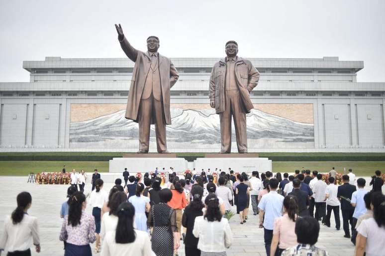 O regime norte-coreano é caracterizado pelo extremo culto à personalidade dos Kim