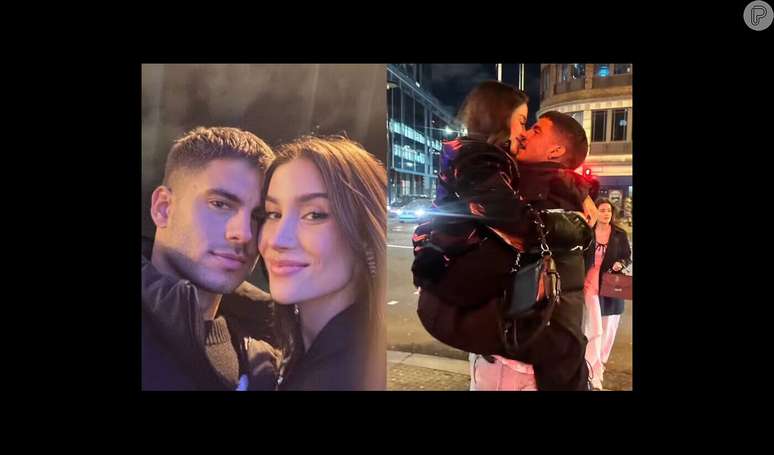 Em terras brasileiras! Namorado de Bianca Andrade, Luca Daffr&egrave; conhece mans&atilde;o da influenciadora e faz fotos com a camisa do Brasil.