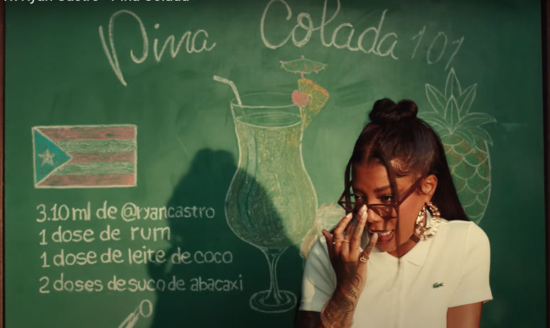 Ludmilla aparece com receita de Piña Colada ao fundo em novo clipe