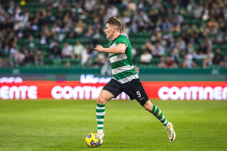 Viktor Gyokeres (Sporting) em jogo oficial no dia 17.03.2024