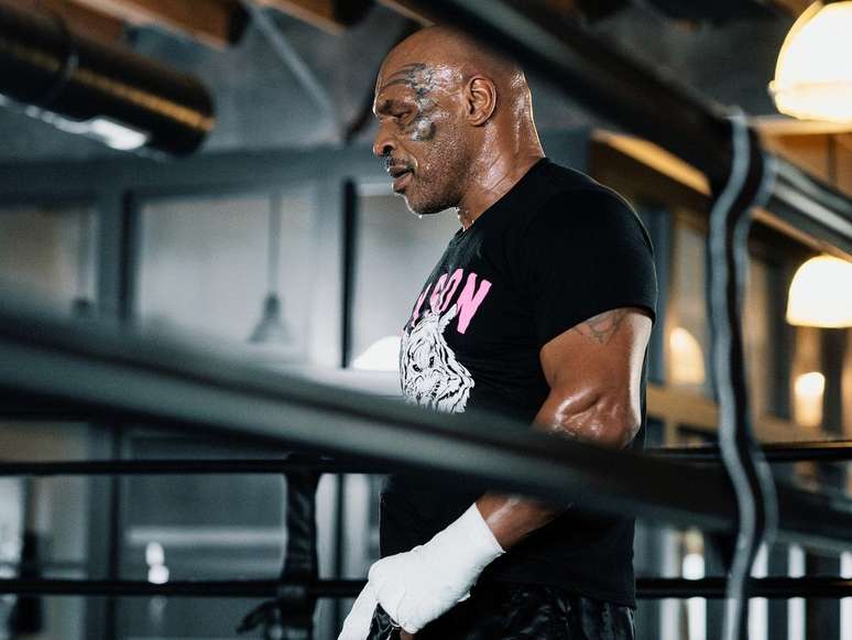 Mike Tyson em treinamento 