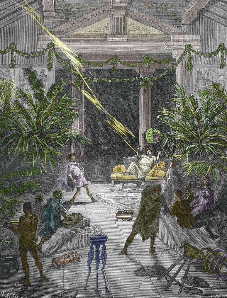 Apolônio de Tiana, in an engraving from the book The Mysteries of Science, by Louis Figuier (1887) Apolônio de Tiana, in an engraving from the book The Mysteries of Science, by Louis Figuier (1887)