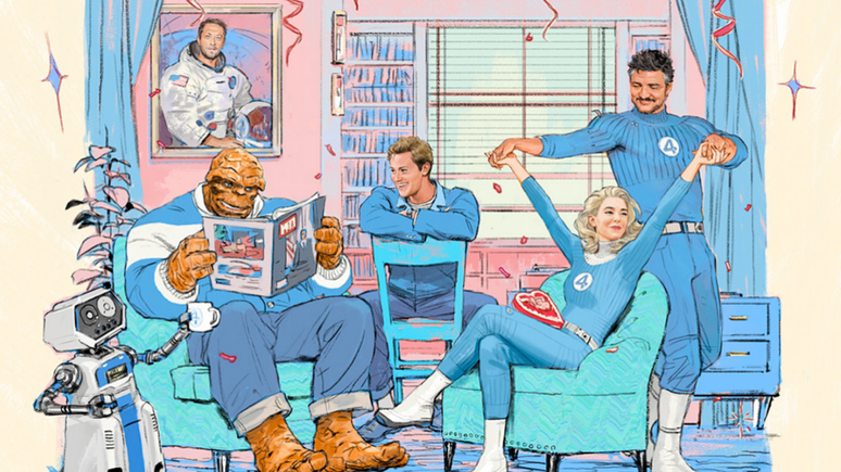 Imagem de divulgação do novo 'Quarteto Fantástico' (Imagem: Divulgação/Marvel Studios)