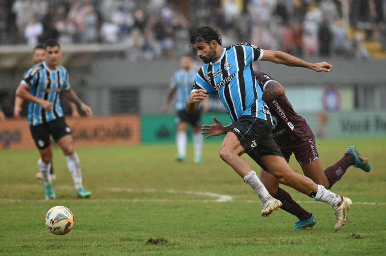 Diego Costa (Grêmio) em jogo oficial no dia 16.03.2024