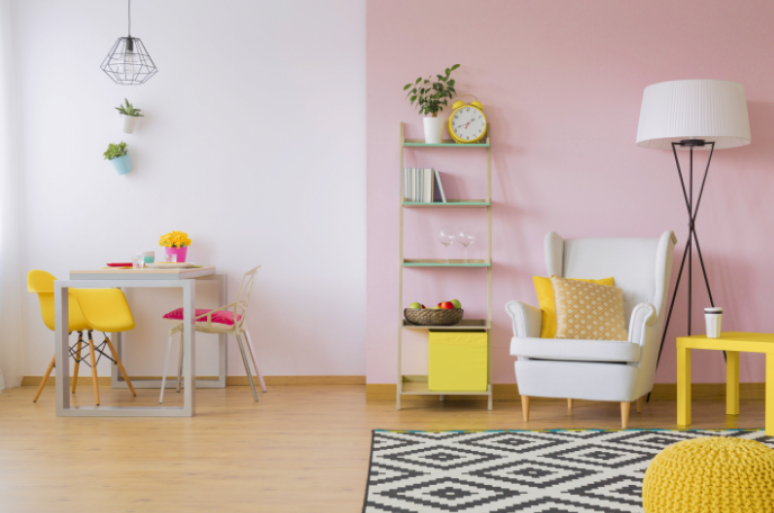 6. Rosa + amarelo para uma decoração delicada, romântica e super charmosa – Foto: Shutterstock