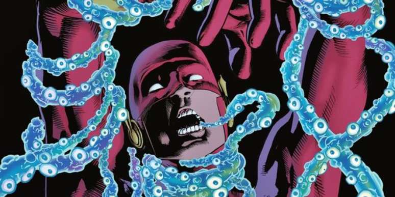 Flash Barry Allen é dominado pro uma criatura lovecraftiana (Imagem: Reprodução/DC Comics)