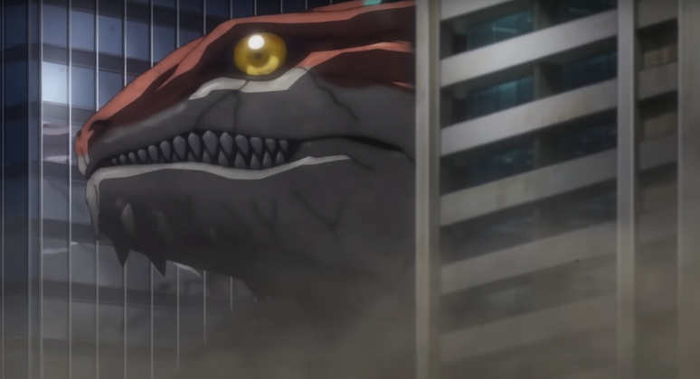 Monstros gigantes atacando o mundo todo em Kaiju No.8 (Imagem: Toho Animation)