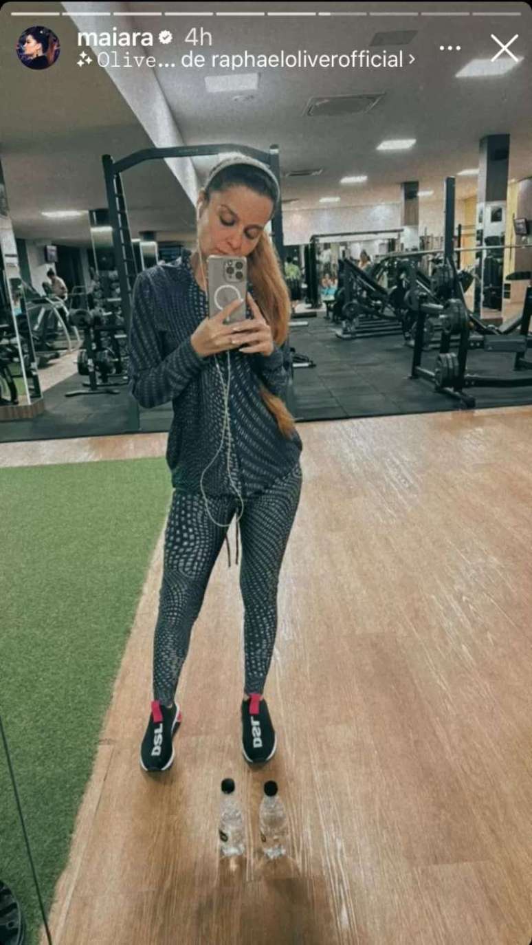 Maiara flaunts her toned body in a gym look after losing 30kg