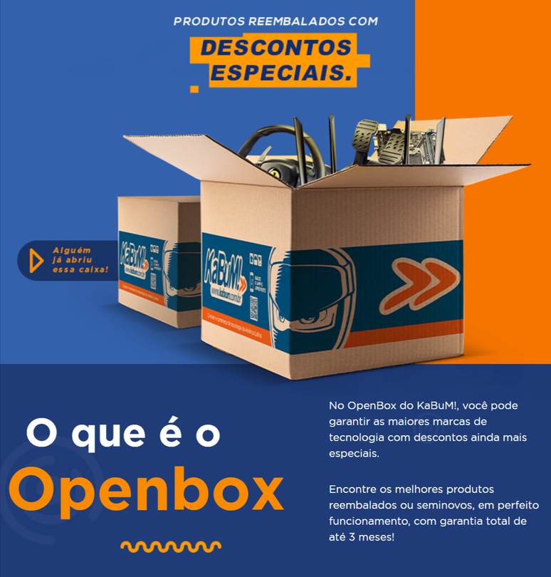 Nova loja do KaBuM! venderá produtos OpenBox (Imagem: Divulgação/KaBuM!)