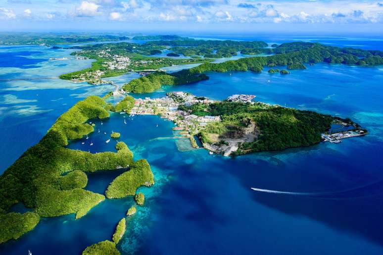 A Micronésia é um conjunto de ilhas no Pacífico