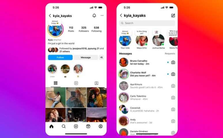 Notas também serão exibidas nas páginas de perfil do Instagram (Imagem: Divulgação/Meta)