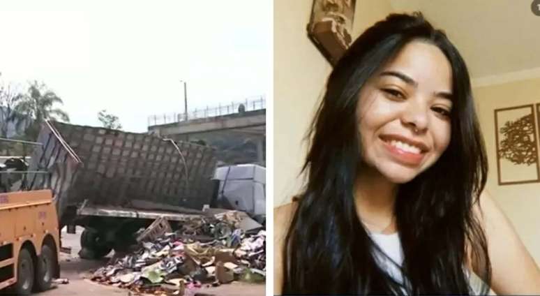 Maria Giovana Pereira morreu após a carga do caminhão cair sobre ela.