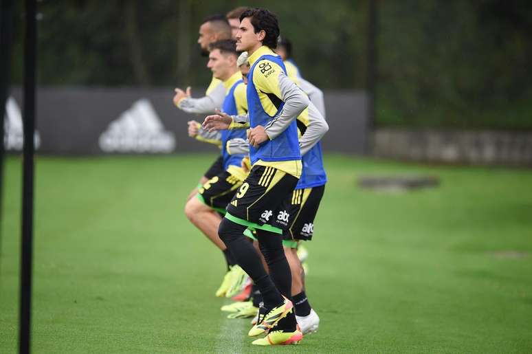 Flamengo em sessão de treino. 