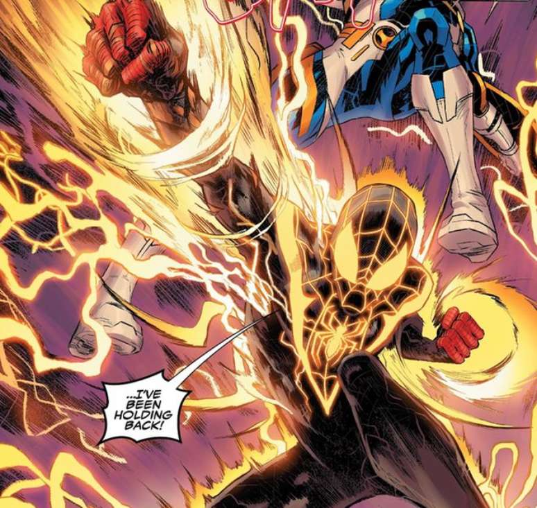 Miles diz que a forma mais poderosa de sua Rajada de Veneno sempre esteve contida (Imagem: Reprodução/Marvel Comics)