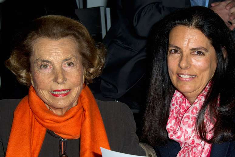 Liliane Bettencourt com a filha Françoise: a matriarca não poupou a única filha de críticas por sua aparência