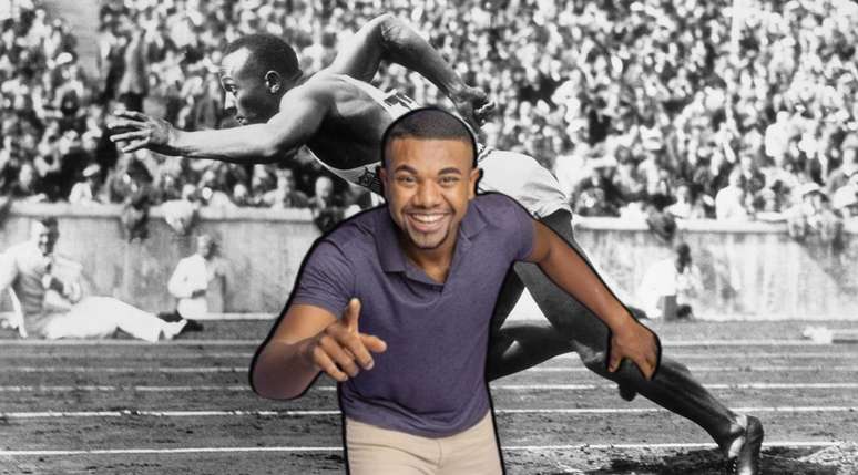 O novo milionário Davi e o lendário Jesse Owens ao fundo: a vitória de negros incomoda e, quase sempre, gera uma reação para desqualificá-los