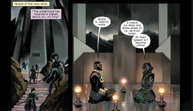 Pantera Negra terá que acessar poderes da seita Vodu-Khan (Imagem: Reprodução/Marvel Comics)