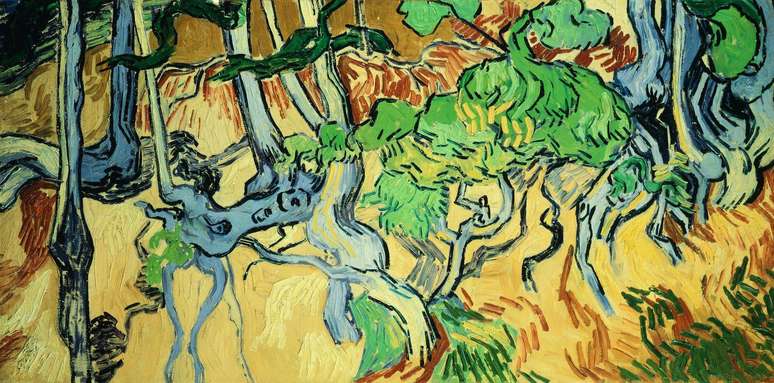 Raízes de árvore, de 1890 — muitos consideram esta a última obra de Van Gogh