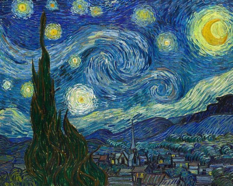 Van Gogh pintou o quadro A Noite Estrelada enquanto estava internado em uma instituição psiquiátrica em Saint-Remy, na França, em 1889