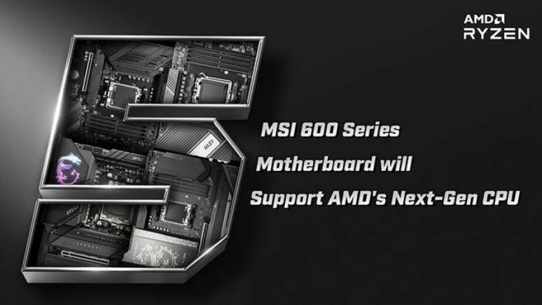 Placas MSI AM5 série 600 terão suporte a novos CPUs Ryzen 9000. (Imagem: MSI / Reprodução)