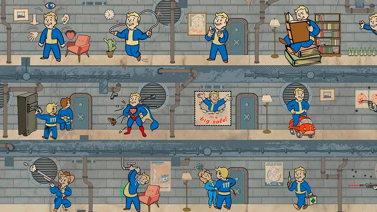 O Vault Boy representa todos os valores da Vault-Tec