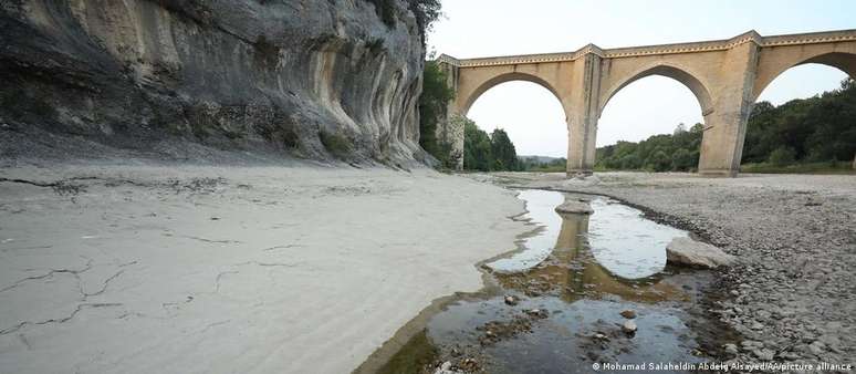 Seca afetou alguns rios da Europa, como o Gardon, na França