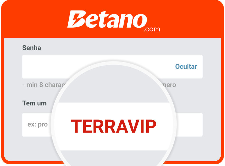 Você pode usar TERRAVIP como código promocional para o seu Betano bônus