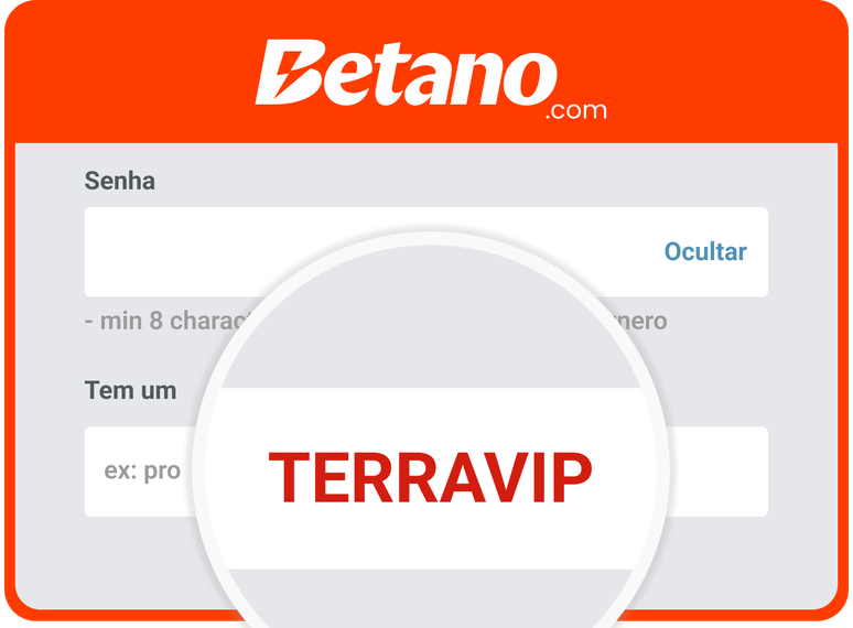 O código promocional Betano é TERRAVIP e, com ele, você pode obter bônus para apostar