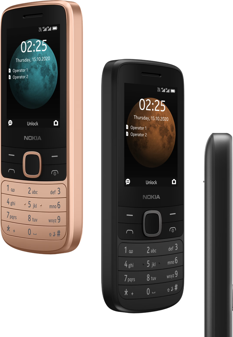 Novo Nokia 225 deve ter linhas mais retas que modelo atual (Imagem: Divulgação/Nokia)