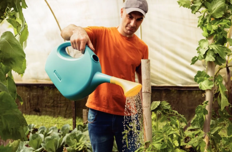 O regador se torna um aliado na jardinagem, permitindo que as plantas recebam a água necessária para crescerem fortes e saudáveis – Foto: Tramontina