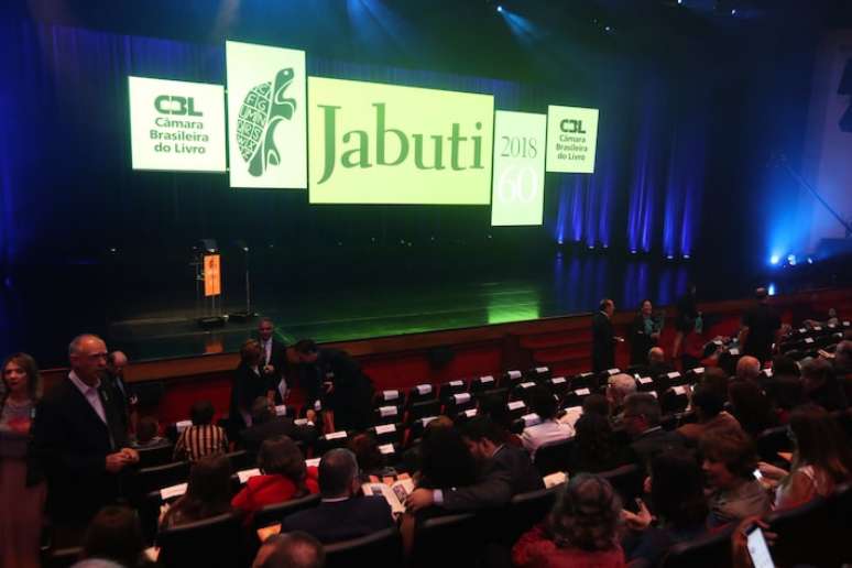 Cerimônia do Prêmio Jabuti em 2018, no Auditório do Parque do Ibirapuera.