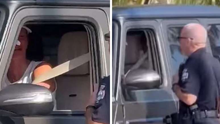 Gisele Bündchen é parada pela polícia dos EUA e é vista chorando dentro do carro