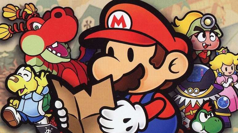 Paper Mario: The Thousand-Year Door aposta em um visual cheio de estilo e excelentes personagens (Imagem: Reprodução/Nintendo)