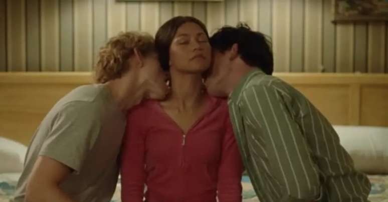 Mike Faist, Zendaya e Josh O'Connor, na pol&ecirc;mica cena de Rivais.