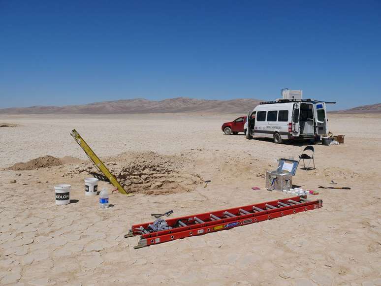 Cientistas descobrem micróbios vivendo no subsolo do deserto do Atacama, em ecossistema oculto (Imagem: Lucas Horstmann/GFZ-Potsdam)