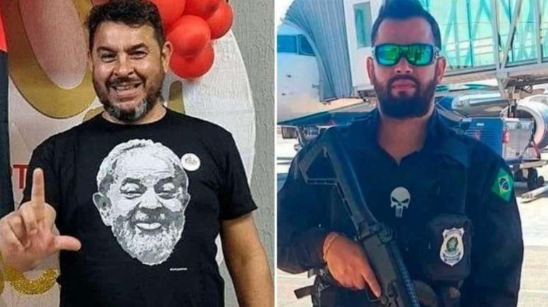 O tesoureiro do PT Marcelo Arruda e o ex-policial penal Jorge Guaranho –