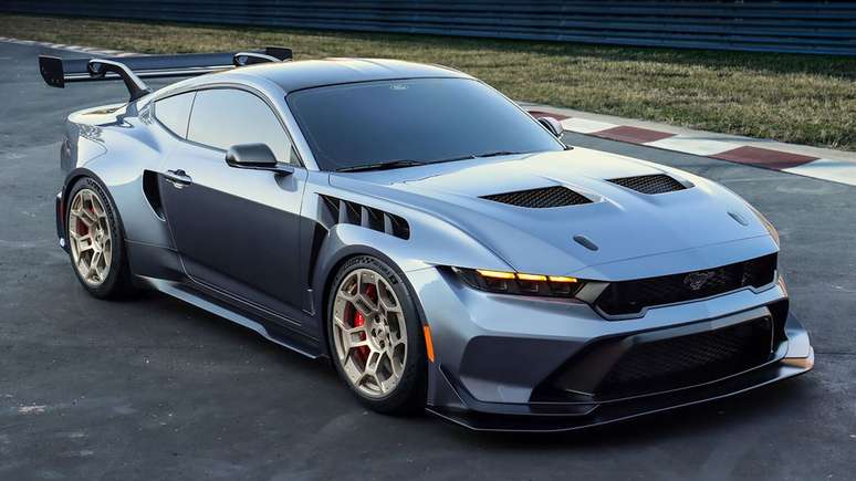 Ford Mustang GTD tem peças reaproveitadas de caças F-22 em sua composição (Imagem: Divulgação/Ford)