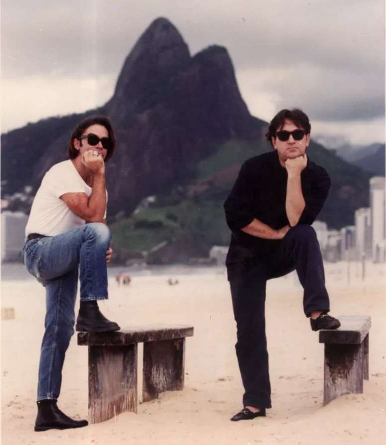 Amaury Veras e Frankie Mackey posa no Rio de Janeiro 