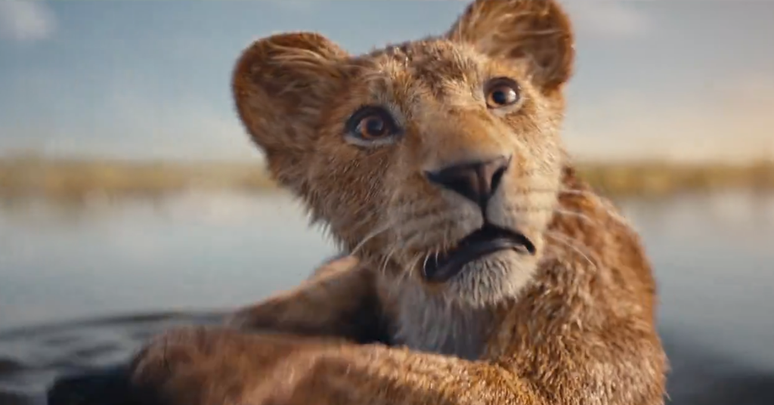Teaser de Mufasa: O Rei Leão já dá bastante destaque às expressões faciais dos personagens (Imagem: Reprodução/Disney)