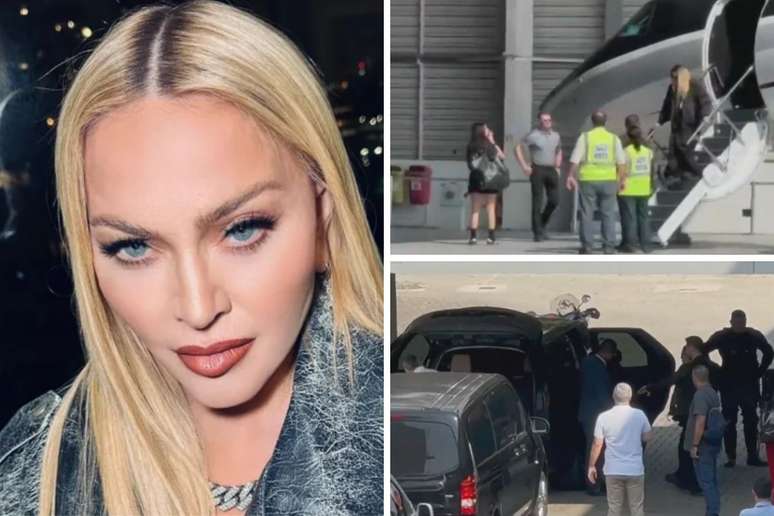 Madonna is seen leaving Tom Jobim International Airport