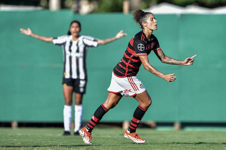 Cristiane, em vitória do Flamengo contra o Santos