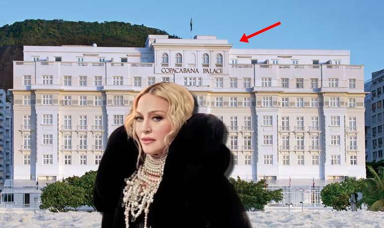 Madonna e seus filhos estão na suíte no último andar do Copacabana Palace, com vista total da praia e do mar