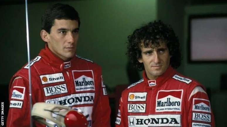 Senna e Prost em 1988, ano em que se tornaram companheiros de equipe na McLaren