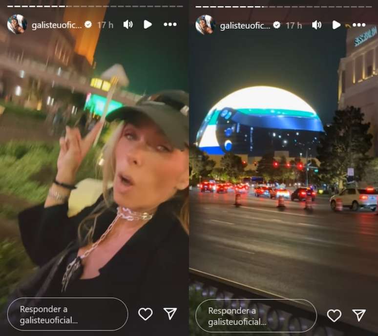 Adriane Galisteu follows an emotional tribute to Ayrton Senna in Las Vegas;  watch the video