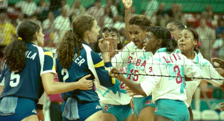 Ana Moser Brasil x Cuba Olimpíadas de 1996